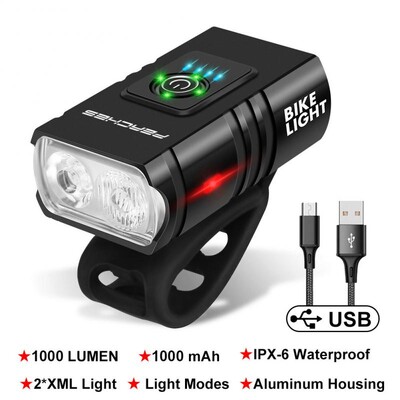 Φωτιστικό ποδηλάτου εμπρός 1000 Lumen LED Luz Bicicleta Lanterna Para Bike Επαναφορτιζόμενο φανάρι MTB Προβολέας για επιχειρήσεις