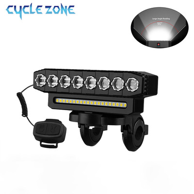 8 LED jalgratta esituli veekindlad MTB maanteeratta esituled USB Laetav 5 LED jalgratta esituli öise sõidu ohutuse tagamiseks