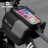 WEST BIKING Kerékpártáska Kerékpáros felső első csővázas táska 7,0 hüvelykes telefontok Tároló Érintőképernyős MTB országúti kerékpártáska tartozékok