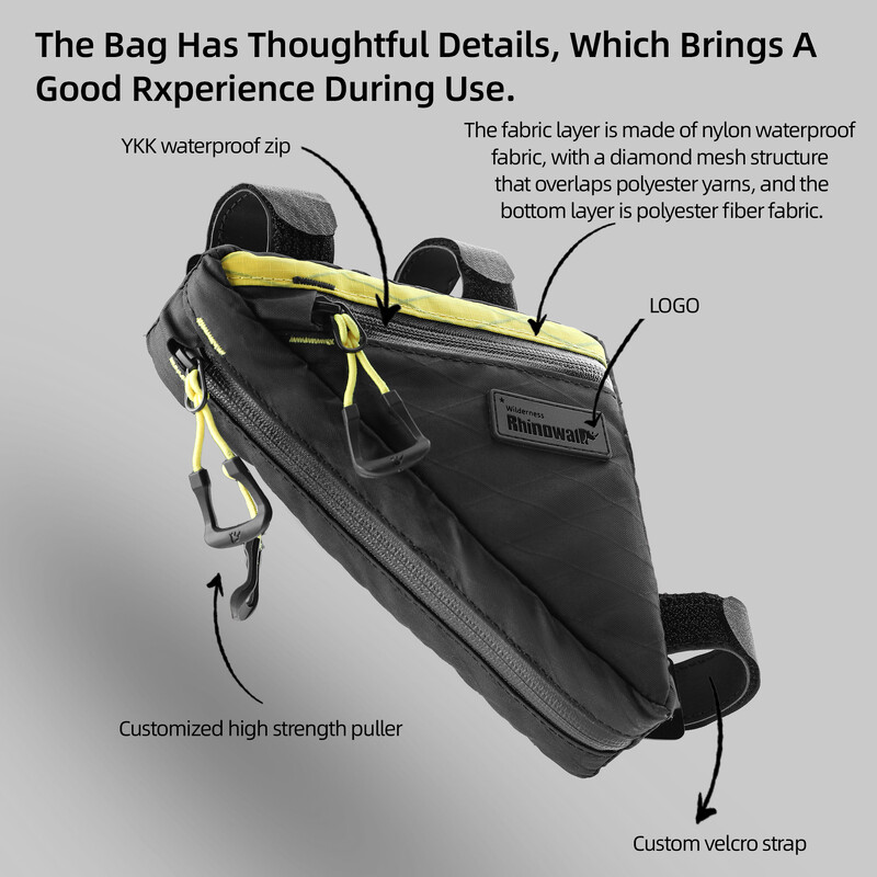 Geantă pentru cadru de bicicletă Rhinowalk, rezistentă la apă, instrument de depozitare triunghi, pentru bicicletă, pentru MTB, drum, pietriș, bicicletă, ambalare