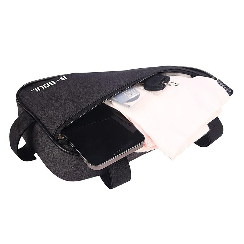 Velosipēdu uzglabāšanas soma 1,5 l lielas ietilpības kalnu ceļa trīsstūra seglu rāmja maisiņš riteņbraukšanai (26 x 14 x 6 cm)