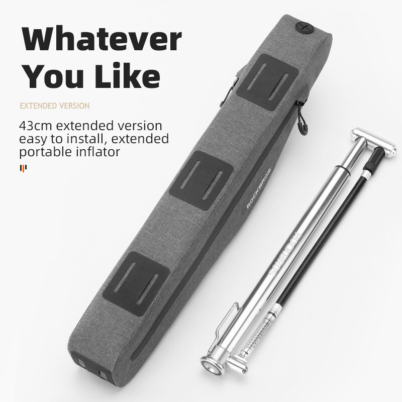 ROCKBROS Potpuna vodootporna torba za bicikl, prednja cijev, trokutasta dužina, dvostruki patentni zatvarač, otporna na ogrebotine, torba za bicikl, dodatna oprema za bicikl