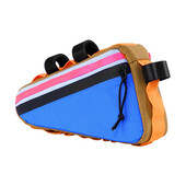 Kerékpárváz táska Kerékpár háromszög táska Vízálló Mountain Bike első csőtasak 25x14x6cm kültéri kerékpáros kiegészítők praktikus