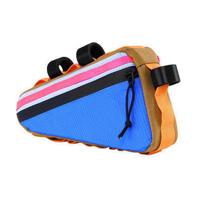 Kerékpárváz táska Kerékpár háromszög táska Vízálló Mountain Bike első csőtasak 25x14x6cm kültéri kerékpáros kiegészítők praktikus
