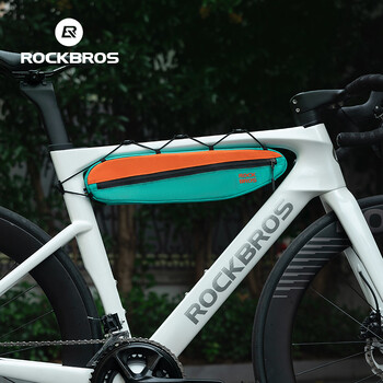 ROCKBROS Bicycle Triangle Bag Cycling Frame Front Tube Bag Pannier μεγάλης χωρητικότητας Αξεσουάρ ποδηλάτου ανθεκτικό στη βρωμιά