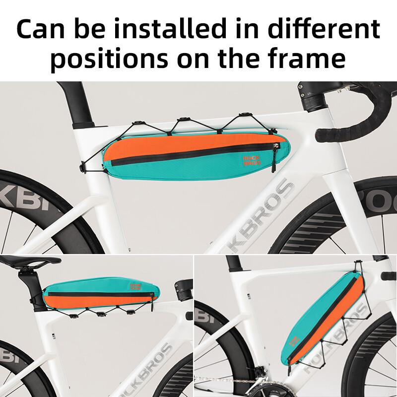 ROCKBROS Geantă triunghiulară pentru bicicletă Cadru de ciclism Geantă pentru tub din față Sacoș pentru biciclete de capacitate mare extinsă Accesorii pentru biciclete rezistente la murdărie