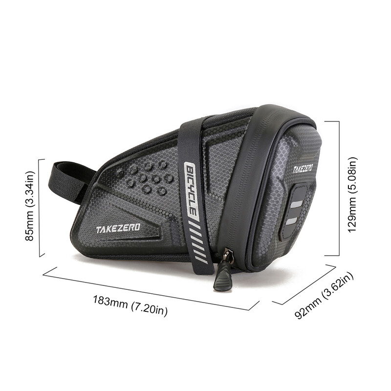 Kerékpáros nyeregtáska EVA fényvisszaverő Mtb Mountain Bike nyereg tároló ülés hátsó szerszámtáska táska 1 l nagy kapacitású kerékpáros kiegészítő