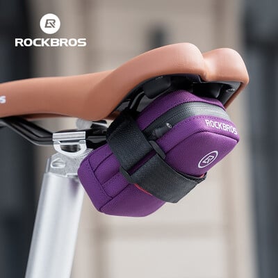 ROCKBROS Mini geantă de șa pentru bicicletă, ușoară, mică, de 0,35 l, genți de mână portabile, multifuncționale, geantă de ciclism, accesorii pentru biciclete