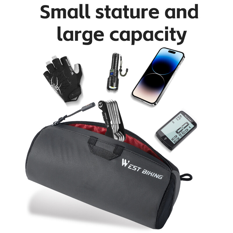 WEST BIKING Torba za upravljač bicikla Prijenosna reflektirajuća torba za rame za biciklizam MTB cestovni bicikl Skuter Torbe za alat sprijeda Elastična traka