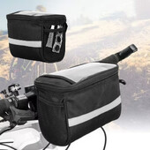 Multifunktsionaalne vastupidav tõmblukuga kott jalgratta juhtraua jaoks koos telefonihoidikuga Veekindel suure mahutavusega kott kokkupandud maastikuratta jaoks
