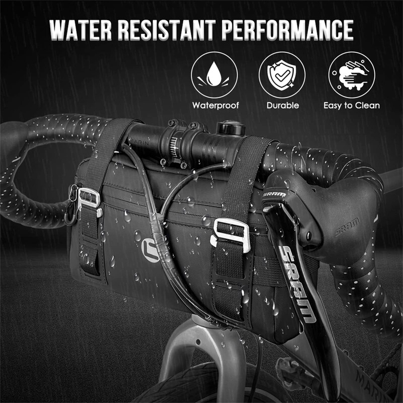 Geantă pentru ghidon de bicicletă - Geantă multifuncțională 3 în 1 pentru bicicletă cu tub superior, geantă pentru cadru de bicicletă impermeabilă de 2,2 litri, pentru călătorii cu bicicleta pe șosea