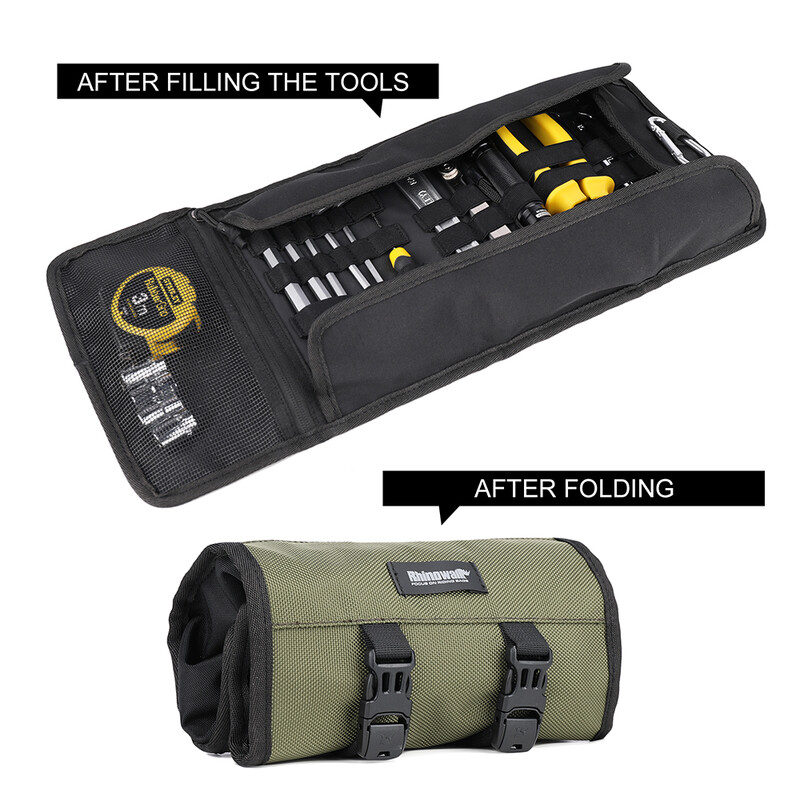 Geantă de scule pentru motocicletă Rhinowalk Trusă portabilă de instrumente pentru motor Motorcross Geanta de depozitare pentru unelte Husă pentru scule de lucru pentru reparații în aer liber Pachet role