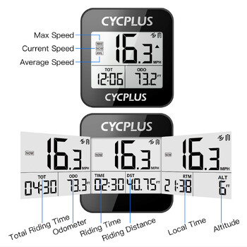 CYCPLUS GPS велосипеден компютър Безжичен хронометър IPX6 Водоустойчив велосипеден одометър Аксесоари за велосипеди Скоростомер