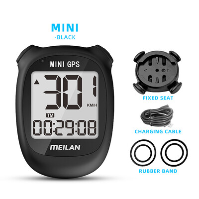 Meilan M3 MINI GPS Velosipēds dators velosipēds GPS Spidometrs Ātrums Augstums DST Brauciena laiks Bezvadu Balts jauniešu riteņbraukšana Odometrs