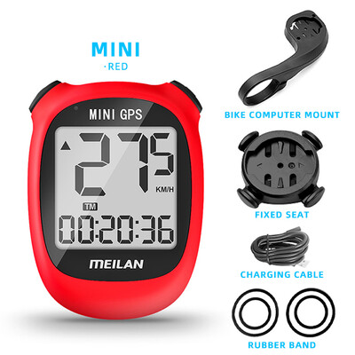 Meilan M3 MINI GPS Velosipēds dators velosipēds GPS Spidometrs Ātrums Augstums DST Brauciena laiks Bezvadu Balts jauniešu riteņbraukšana Odometrs