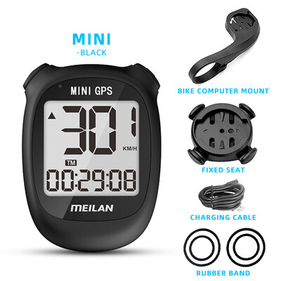 Meilan M3 MINI GPS Velosipēds dators velosipēds GPS Spidometrs Ātrums Augstums DST Brauciena laiks Bezvadu Balts jauniešu riteņbraukšana Odometrs