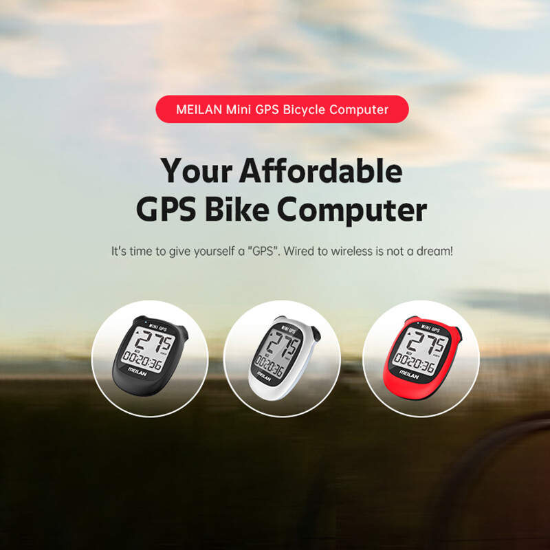 Meilan M3 MINI GPS Velosipēds dators velosipēds GPS Spidometrs Ātrums Augstums DST Brauciena laiks Bezvadu Balts jauniešu riteņbraukšana Odometrs