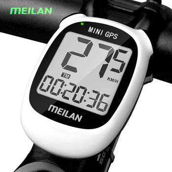 Meilan M3 MINI GPS Bike компютър велосипед GPS Скоростомер Скорост Надморска височина DST Време на каране Безжичен Бял Червен младежки колоездене Одометър