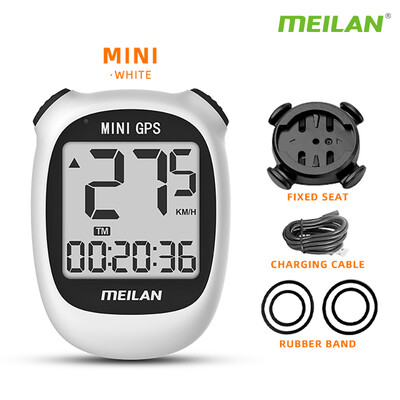 Meilan M3 MINI GPS Računalo za bicikl bicikl GPS Brzinomjer Brzina Nadmorska visina DST Vrijeme vožnje Bežični Bijelo Crveni omladinski biciklistički Odometar