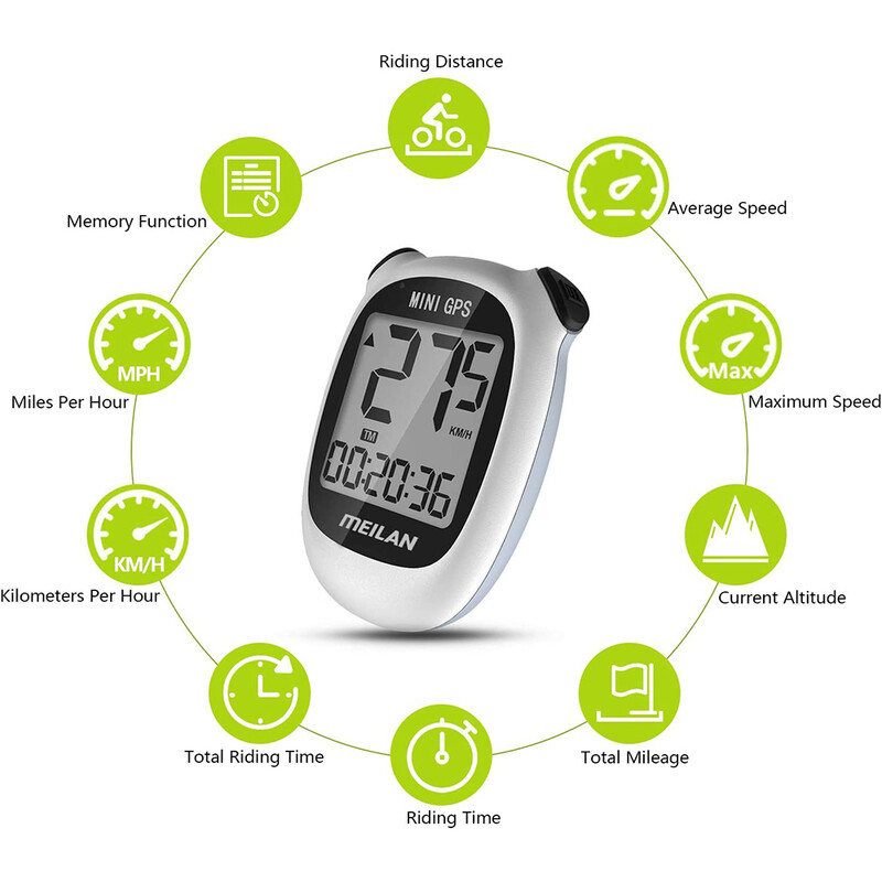 Meilan M3 MINI GPS Bicicletă computer bicicletă GPS Vitezometru Viteză Altitudine DST Timp de călătorie Wireless Alb Roșu Ciclism pentru tineret Odometru