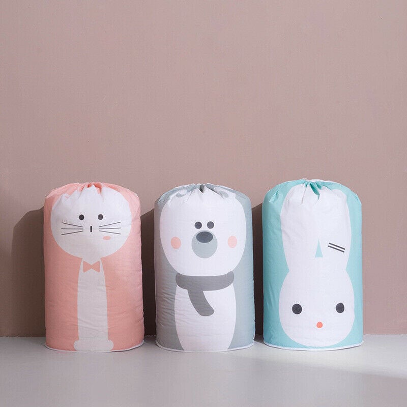 Velike vreće za rublje iz crtića, sklopive, ekološki prihvatljive, prljavu odjeću, poplun, pohranu sitnica, igračke, košare, kućni dekor, pletenu košaru