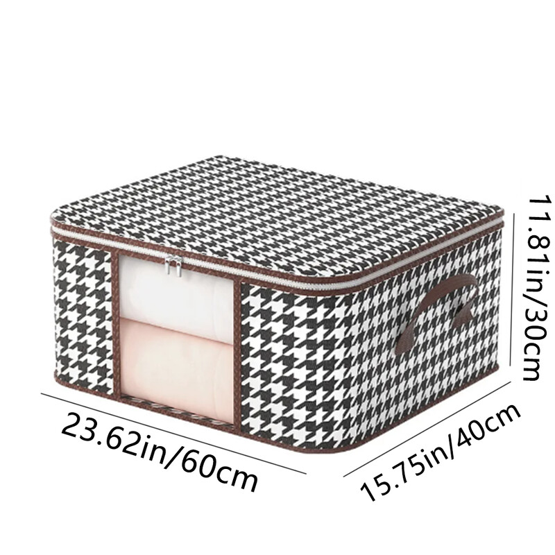 Redzams lielas ietilpības glabāšanas kaste Pārnēsājams mājsaimniecības apģērbu organizators ar rokturiem salokāms putekļu necaurlaidīgs segas rāvējslēdzēja konteiners