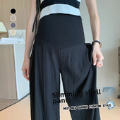 Ανοιξιάτικο Καλοκαίρι Λεπτό Παντελόνι εγκυμοσύνης Casual Style Παντελόνι Καμπάνα Νέο Εξωτερικό 2024 για Έγκυες Παντελόνια εγκυμοσύνης