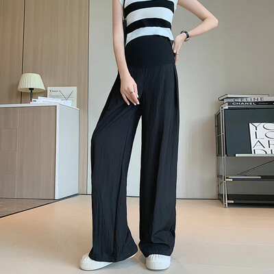 Ανοιξιάτικο Καλοκαίρι Λεπτό Παντελόνι εγκυμοσύνης Casual Style Παντελόνι Καμπάνα Νέο Εξωτερικό 2024 για Έγκυες Παντελόνια εγκυμοσύνης