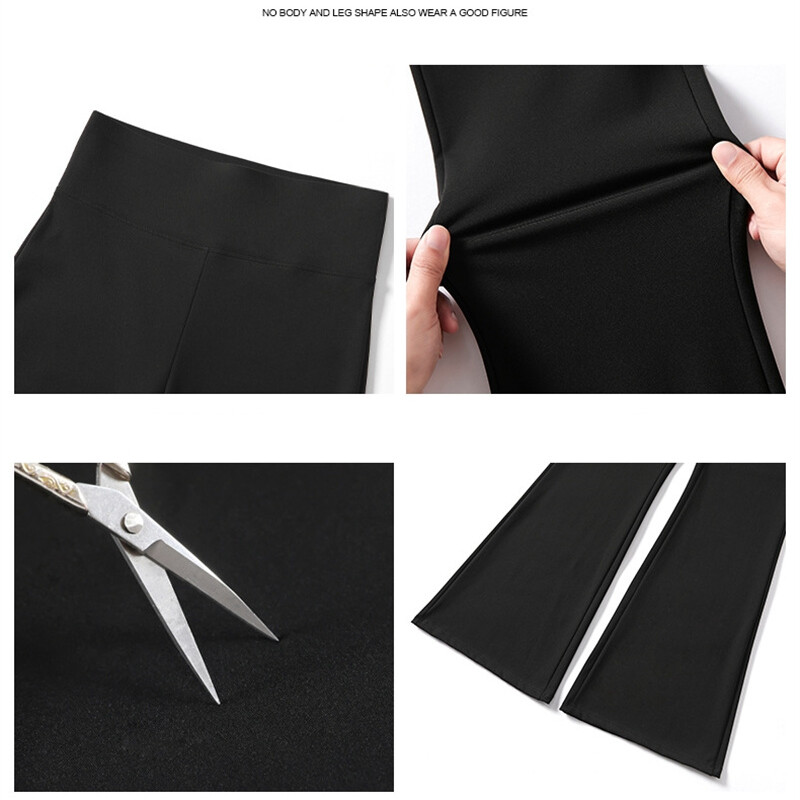 Sieviešu bikses ar augstu vidukli uzliesmojošu bikses ziemas plīša siltas šauras novājēšanas mikroragas bikses haizivs bikses elegantas biroja sieviešu zeķubikses Y2k