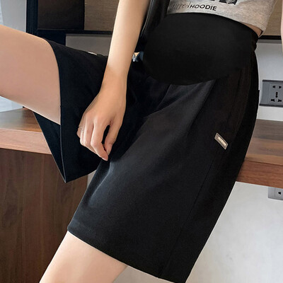 Kismama Nyári Nagy méretű, magas derekú nadrágok terhes nőknek, kismama széles szárú bő rövidnadrágok női terhesség Capris