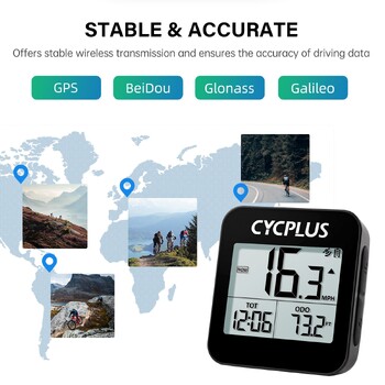 CYCPLUS G1 Компютър за велосипеди GPS Скоростомер Безжични аксесоари за велосипеди Водоустойчив колоездене Ciclocomputador Одометър