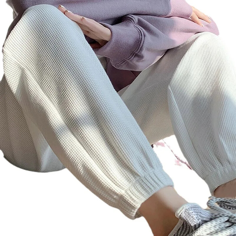 Παντελόνια εγκυμοσύνης Άνοιξη 2023 Μοντέρνα εξωτερικά ενδύματα Φαρδιά τσεκ μέσης Παντελόνια Casual αθλητικά υποδήματα για έγκυες γυναίκες