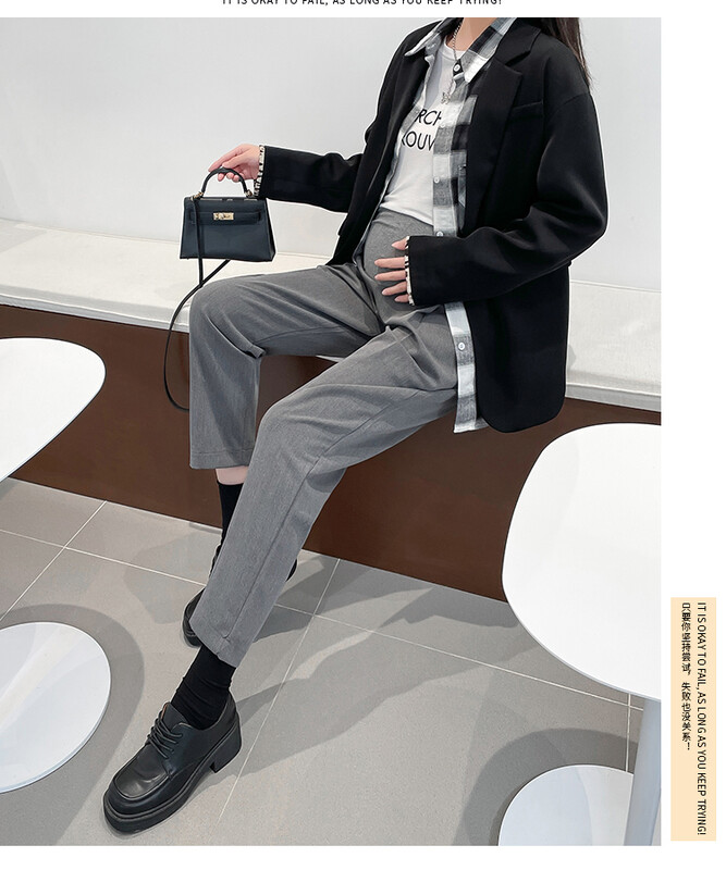 Svečane trudničke hlače za jesen puna odijela hlače ženske tajice za slobodno vrijeme trudničke radne hlače visokog struka