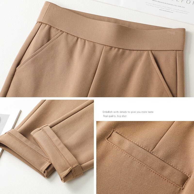 2024 Visokokvalitetne ženske ležerne tajice Elastične radne hlače s visokim strukom Proljetno/ljetne hlače za putovanje na posao Hlače s ravnim nogavicama 10XL