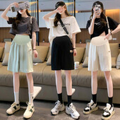 Καλοκαίρι 2024 Παντελόνι για έγκυες γυναίκες Αθλητικό παντελόνι εγκυμοσύνης Φαρδιά casual εγκυμοσύνης Ice Silk Λεπτό δροσερό φούτερ Σορτς κοιλιάς