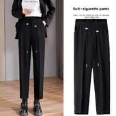 Γυναικείο κοστούμι νοσηλευτικής μετά τον τοκετό Παντελόνι με ρυθμιζόμενο κορδόνι αδυνατίσματος Επαγγελματικό παντελόνι ίσιο επίσημο ένδυμα Άνοιξη Φθινόπωρο