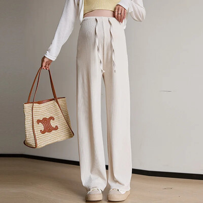 Donji dio zvona za trudnice Ležerna gornja odjeća ravnih nogavica za trudnice Proljeće jesen 2024. Novi stil Pojas bez struka