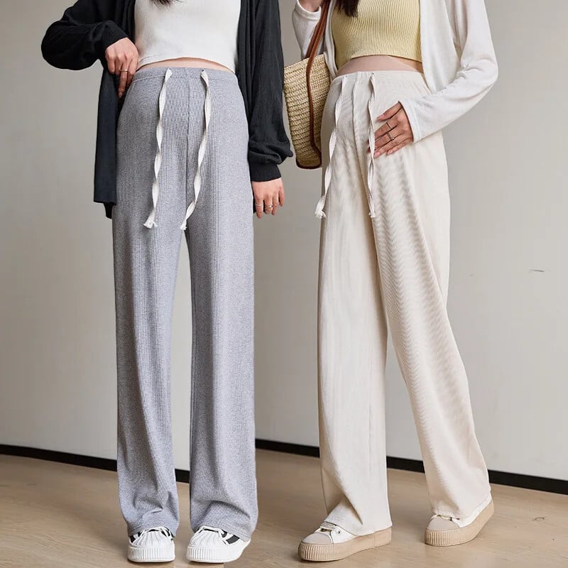 Donji dio zvona za trudnice Ležerna gornja odjeća ravnih nogavica za trudnice Proljeće jesen 2024. Novi stil Pojas bez struka