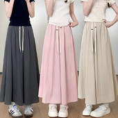 Vienkrāsains Grūtnieču vasaras platas kājas Bikses Elastība Savelkams viduklis Grūtniecei Bikses ar augstu vidukli brīvi biksīšu svārki