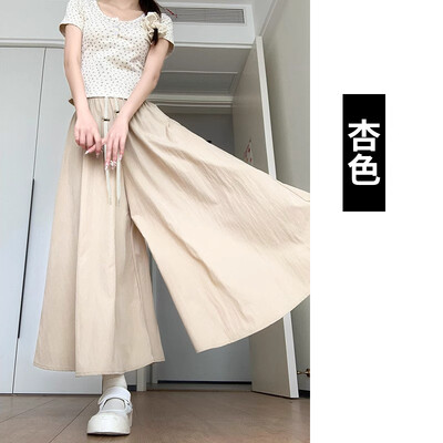 Vienkrāsains Grūtnieču vasaras platas kājas Bikses Elastība Savelkams viduklis Grūtniecei Bikses ar augstu vidukli brīvi biksīšu svārki