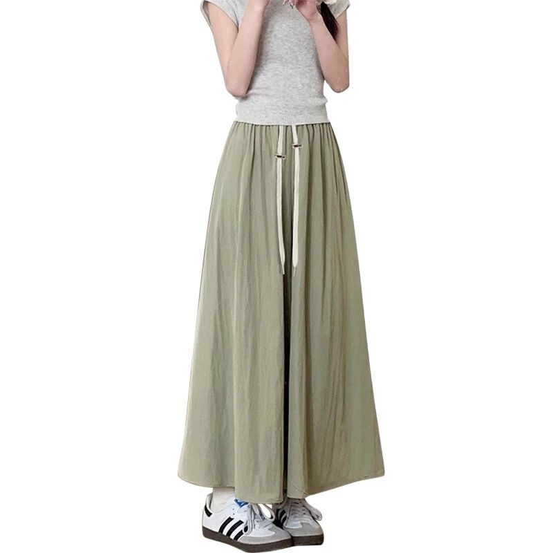 Vienkrāsains Grūtnieču vasaras platas kājas Bikses Elastība Savelkams viduklis Grūtniecei Bikses ar augstu vidukli brīvi biksīšu svārki