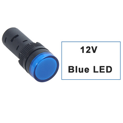 10 vnt./stal. Atsparus vandeniui AD16-22DS 22mm 12V24V220V Raudona Mėlyna Žalia Balta Geltona skydelio tvirtinimo signalinė maitinimo LED indikatoriaus lemputė