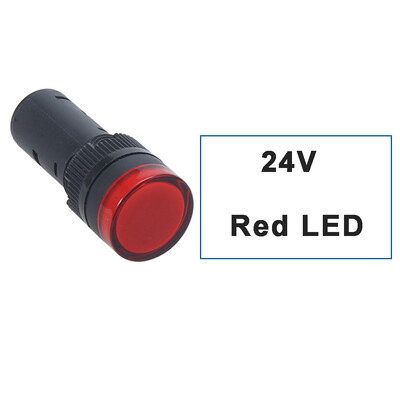 10 vnt./stal. Atsparus vandeniui AD16-22DS 22mm 12V24V220V Raudona Mėlyna Žalia Balta Geltona skydelio tvirtinimo signalinė maitinimo LED indikatoriaus lemputė