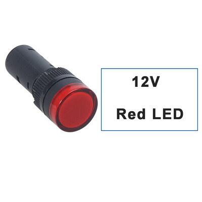 10 vnt./stal. Atsparus vandeniui AD16-22DS 22mm 12V24V220V Raudona Mėlyna Žalia Balta Geltona skydelio tvirtinimo signalinė maitinimo LED indikatoriaus lemputė