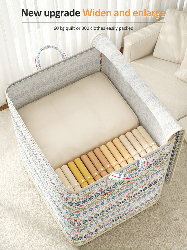 1PC torba za pohranu u boemskom stilu s patentnim zatvaračem, torba za pohranu velikog kapaciteta, otporna na prašinu, prikladna za kućnu pohranu, klasificirana pohrana