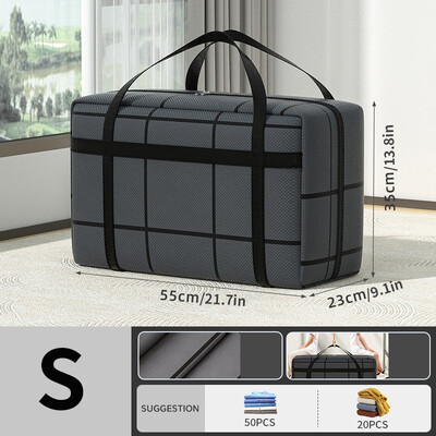 Πτυσσόμενη τσάντα αποθήκευσης Μεγάλης χωρητικότητας Πακέτο αποσκευών Παχύνοντας με φερμουάρ με φερμουάρ Αποσκευή ντουλάπα Organizer Τσάντες μετακίνησης