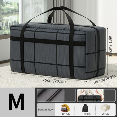 Πτυσσόμενη τσάντα αποθήκευσης Μεγάλης χωρητικότητας Πακέτο αποσκευών Παχύνοντας με φερμουάρ με φερμουάρ Αποσκευή ντουλάπα Organizer Τσάντες μετακίνησης
