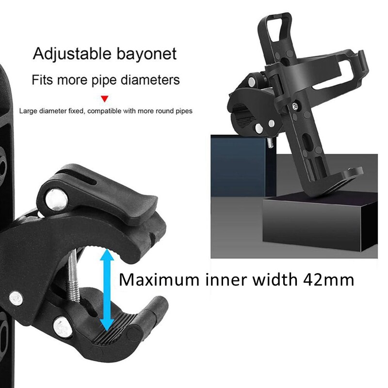 Kerékpáros vizes palacktartók csavarok nélkül Univerzális kerékpár pohártartó 360 fokban forgatható, állítható Road Mountain Bike italpohár