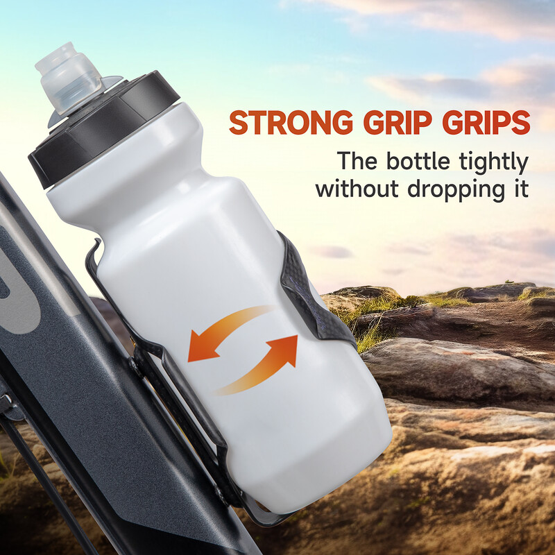 HUALONG Carbon Side Load Kavez za boce za vodu za bicikle Držač za boce za vodu za planinske cestovne bicikle, mat crna, težina (22±2g)