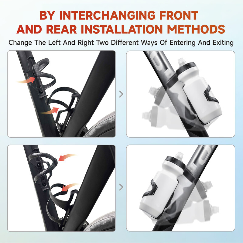 HUALONG Carbon Side Load Kavez za boce za vodu za bicikle Držač za boce za vodu za planinske cestovne bicikle, mat crna, težina (22±2g)